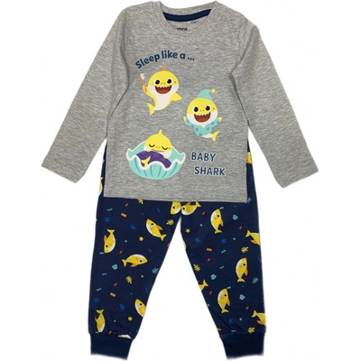 E Plus M chlapecké pyžamo Baby shark šédé