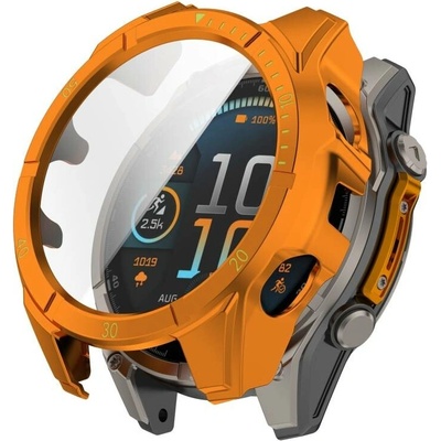 VSECHNONAMOBIL 93954 LUNET FULL COVER Plastový kryt se sklem pro Garmin Fenix 8 AMOLED 51mm ORANGE GREEN – Zboží Živě