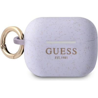 Guess Калъф Guess GUAPSGGEU Silicone Glitter за Apple AirPods Pro, лилав (GUE001399)