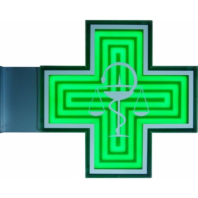 LED lekárenský kríž svietiaci blikajúci