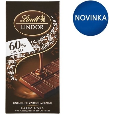 Lindt Lindor Horká čokoláda s jemnou náplňou 100 g