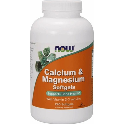 Now Foods Calcium & Magnesium with Vitamin D-3 and Zinc 240 softgelových kapsúl