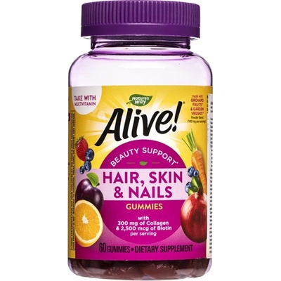 Nature's Way Alive! Hair, Skin and Nails Premium Formula [60 желирани бонбони]