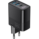Havit - Зарядно за стена (UCLE001 EU) - 2x USB, Type-C, 30W, GaN технология - Черно