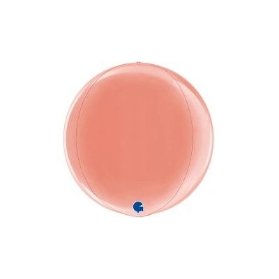 GRABO fóliový balónek Koule Rosegold 4D 38cm 15" nafukovací