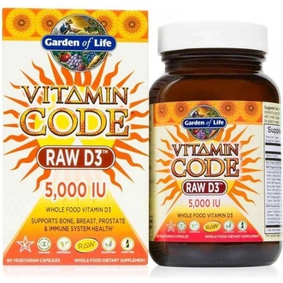 Garden of Life Vitamin D3 RAW 5000 IU 60 kapslí