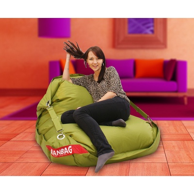 BeanBag 189x140 comfort s popruhmi green frog