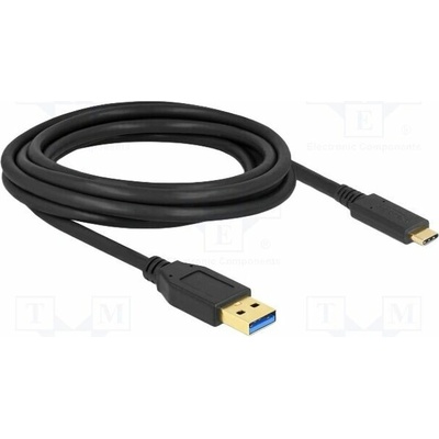 Delock 84006 USB A vidliceUSB C vidlice 3m černý