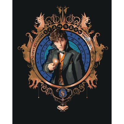 ZUTY Malování podle čísel PORTRÉT MLOK SCAMANDER FANTASTICKÁ ZVÍŘATA Rozměr 40 x 50 cm Rámování vypnuté plátno na rám