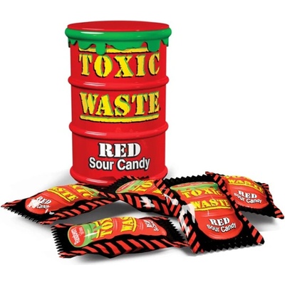 Toxic Waste Red extrémně kyselé bonbóny 42 g