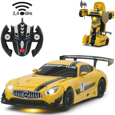 Jamara Mercedes-Benz AMG GT3 transformujúce RC auto/robot 1:14 žlté 2,4 GHz RTR