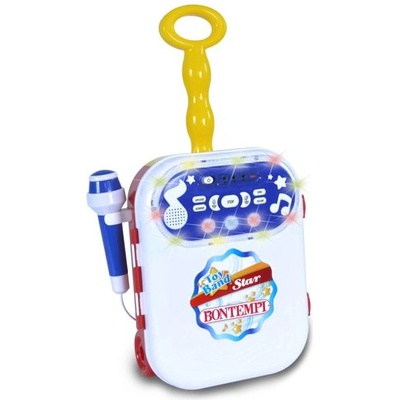 Bontempi Караоке количка Bontempi с MP3, запис на звук, 10 мелодии, 9 песни, светлинни ефекти