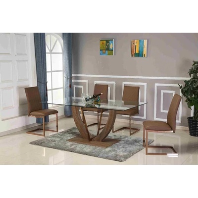 ЕВРОМАР Трапезна маса edgar златен дъб / черно (100.001.0209)