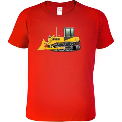 Hobbytriko Dětské tričko s Bagrem Buldozer Červená 07