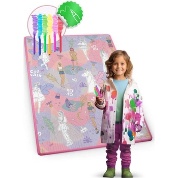 RicoKids Премиум миещо се килимче за игра с флумастери 120x92cm - Мода (734401)