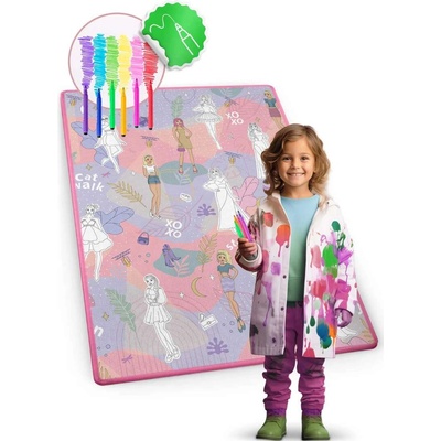RicoKids Премиум миеща се подложка за игра с флумастери 120x92cm - Мода (734401)