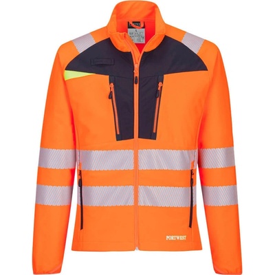 PortWest mikina DX481 Hi-Vi e zipem reflexní Oranžovo-černá