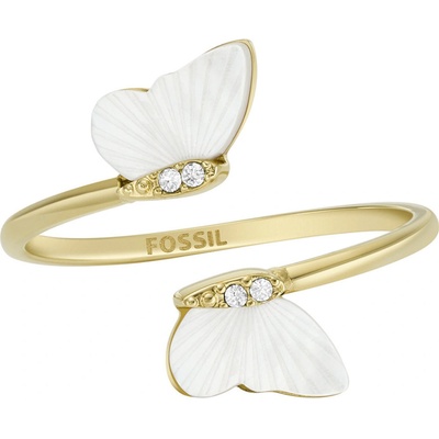 Fossil pozlátený otvorený prsteň Radiant Wings JF04423710
