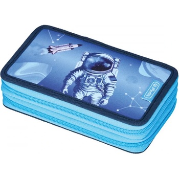 Herlitz Ученически несесер с 23 части, 2 ципа, Cosmic Explorer - Herlitz