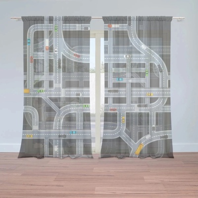 Sablio Záclony Detská autodráha: 2ks 150x250cm