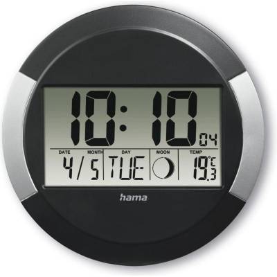 Hama Стенен DCF радио часовник "Ischia", черен (HAMA-222214)