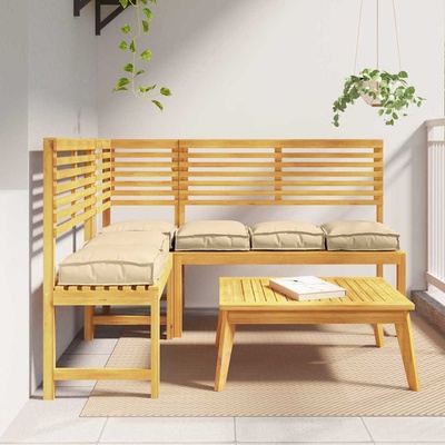 vidaXL Възглавница 6 pcs Бежово 40 x 40 x 8 см Оксфордска тъкан (42001601)