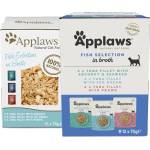 Applaws Fish Selection Multipack in Broth - Натурална селекция от рибни паучове за котки 12 x 70гр