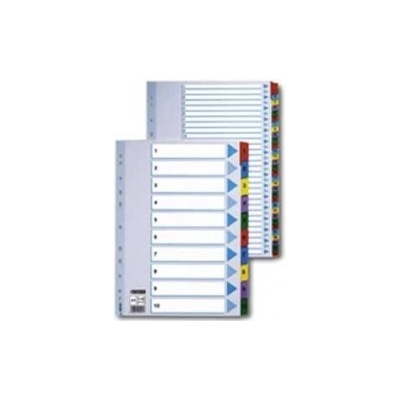 Zosilnené registre "Mylar", mix farieb, kartón, A4, AZ, ESSELTE