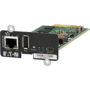 Eaton Мрежова карта за UPS EATON NETWORK-M3, Gigabit, Web/SNMP комуникация, Mini-slot, Ethernet 10/100/1000BaseT, USB за аксесоари и конфигурация (NETWORK-M3)