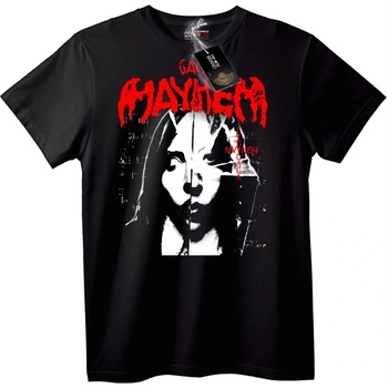 NOONEBRAND Тениска Mayhem Червено Лого - 7XL, White