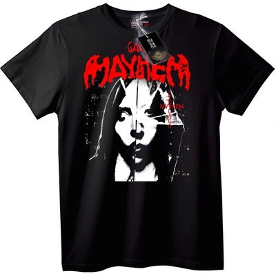 NOONEBRAND Тениска Mayhem Червено Лого - 7XL, White