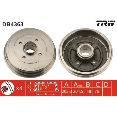 Brzdový buben TRW DB4363