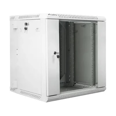 Lanberg Комуникационен шкаф, Lanberg rack cabinet 19" double-section wall-mount 12U / 600x600 for self-assembly (flat pack), grey (WF02-6612-10S)