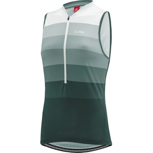 Löffler Дамски потник за колоездене Löffler Women's Bike Sleevless Jersey Halfzip Rainbow Cycling singlet - Forest - размер 46 (EU) (156-1370-0817)