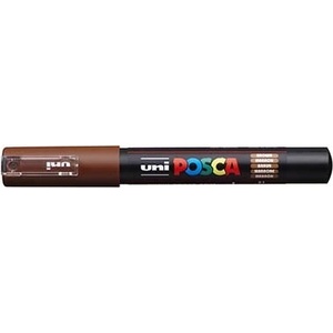uni Декоративен маркер, 0, 7-1, 0 мм, UNI "Posca PC-1M", кафяв 285080000 (285080000)