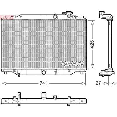 Chladič, chlazení motoru DENSO DRM44052