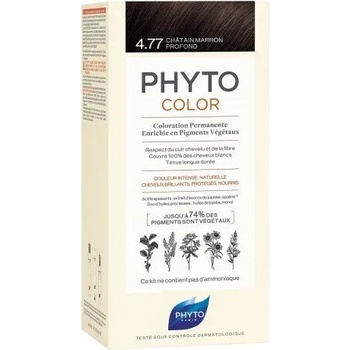 Image 1 of PHYTO Безамонячна боя за коса 4.77 Шоколадов Кестен, Phyto Phytocolor Coloration Permanente 4.77 Intense Chestnut Brown 50ml