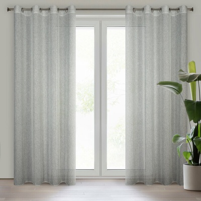 Takoy Záves KENDAL z tkaniny so štruktúrou jemnej sieťky pretkávanej striebornou niťou 140 x 250 cm-HF-423996 | 140 x 250 cm