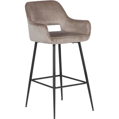 Carmen Бар стол Carmen TRING, до 100кг, дамаска, метална база, прахово боядисан, бежов (3521301)