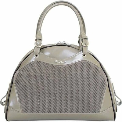 Gilda Tonelli dámska kožená kabelka 6364 PAD/CAMOSCIO Dark Beige Shopperbag so zlatým kovaním