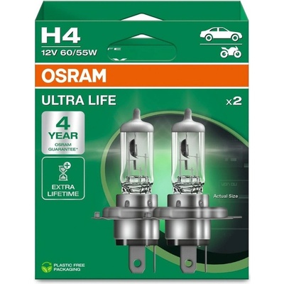 Osram 12V H4 60-55W P43t Ultra Life 2 ks