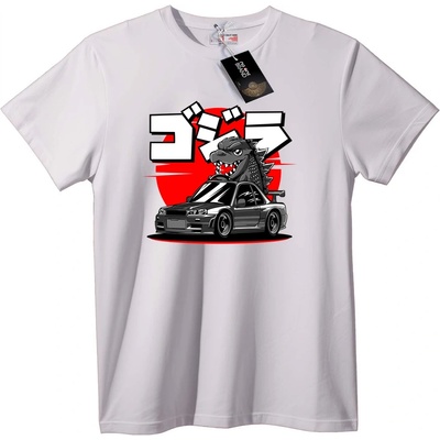 NOONEBRAND Тениска Годзила кола - 5XL, Black