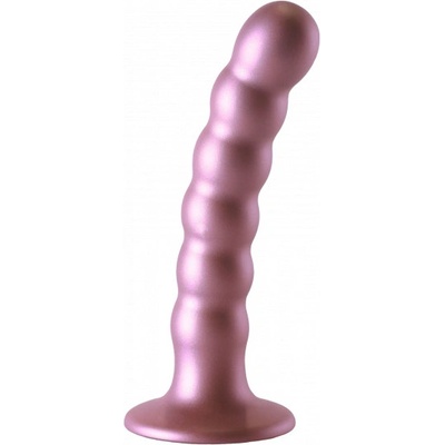 Ouch! Beaded Silicone G-Spot Dildo 5"/13 cm Purple