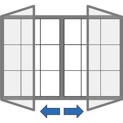 Corping Venkovní vitrína magnetická, s dvoukřídlými dveřmi, 1440 x 1000 mm