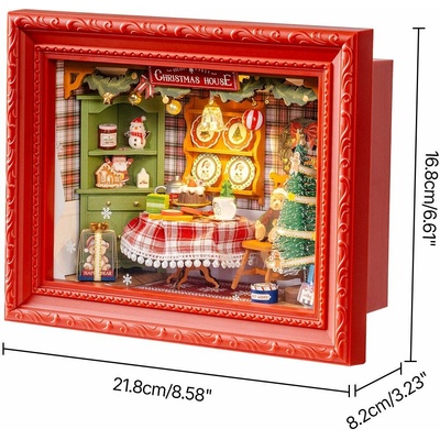 ROBOTIME Rolife DIY 3D dřevěné puzzle Štědrovečerní večeře s LED osvětlením 125 ks