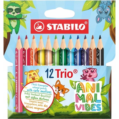 Stabilo 639976 pastelky Trio Animal Vibes Mini 12 ks