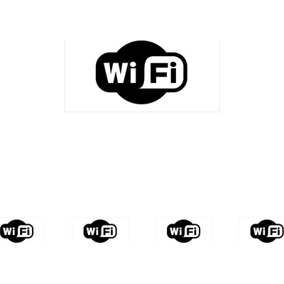 Walteco Označení wi-fi, 100x50mm, samolepka Množství: 5 ks , 20097BP1