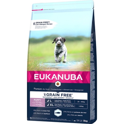 Eukanuba Grain Free Puppy Large Breed Salmon 2 x 3 kg