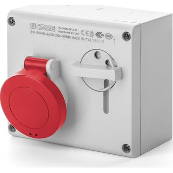 SCAME Промишлен контакт 3P+N+Е 32A IP44 с механична блокировка серия Omnia - 500.3287 (500.3287)