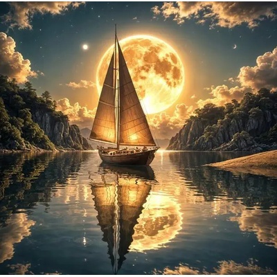Norimpex - Puzzle Diamant painting: Midnight cruise 30x40cm - 1 - 39 piese